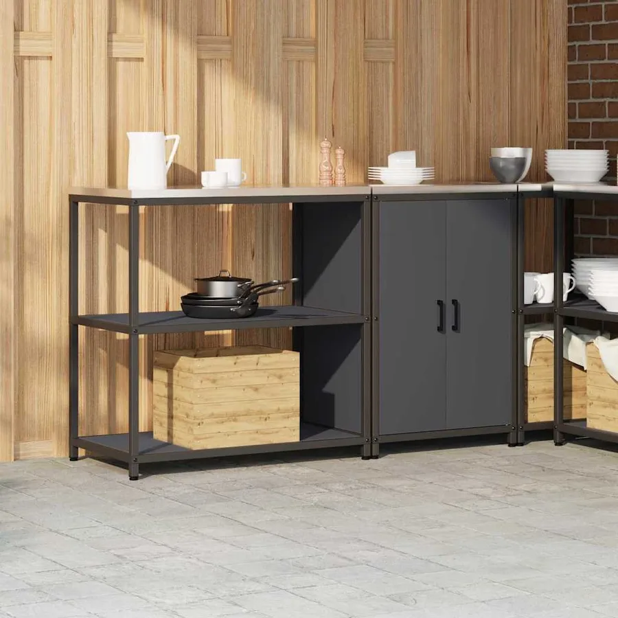 Ensemble de rangement cuisine HATTEM 2 pcs Anthracite - 4