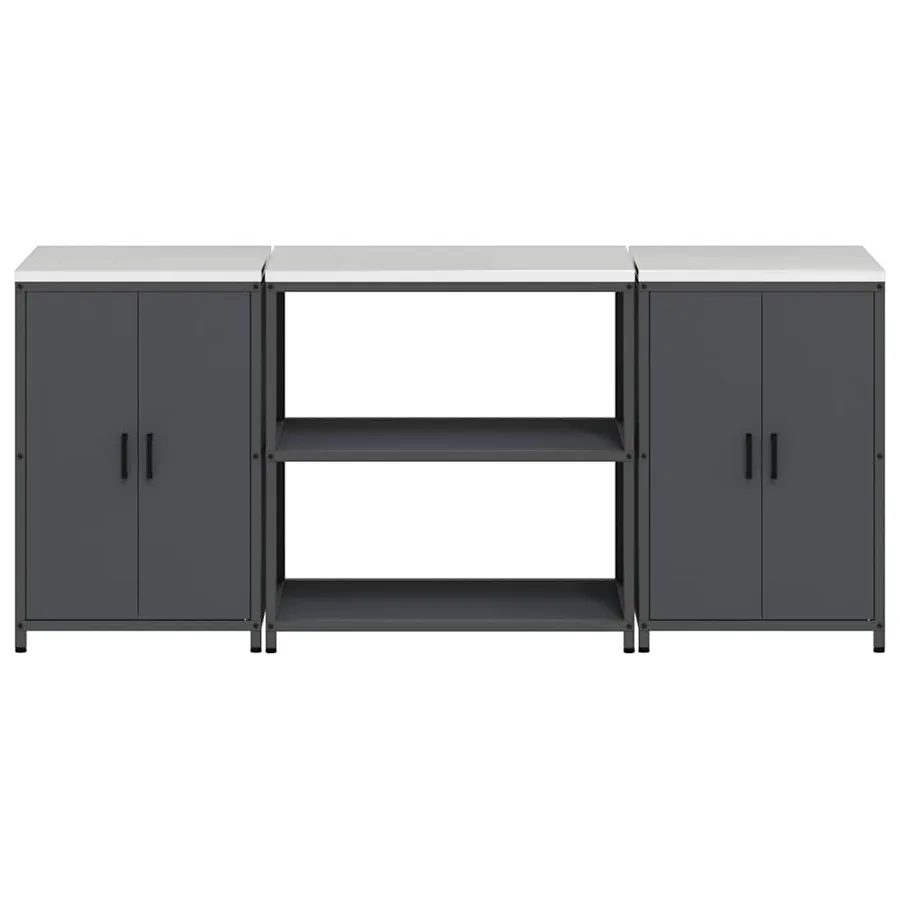 Ensemble de rangement cuisine HATTEM 3 pcs Anthracite - 8