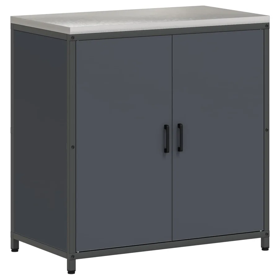 Rangement de cuisine HATTEM Anthracite 90 x 50 x 92 cm Acier - 2