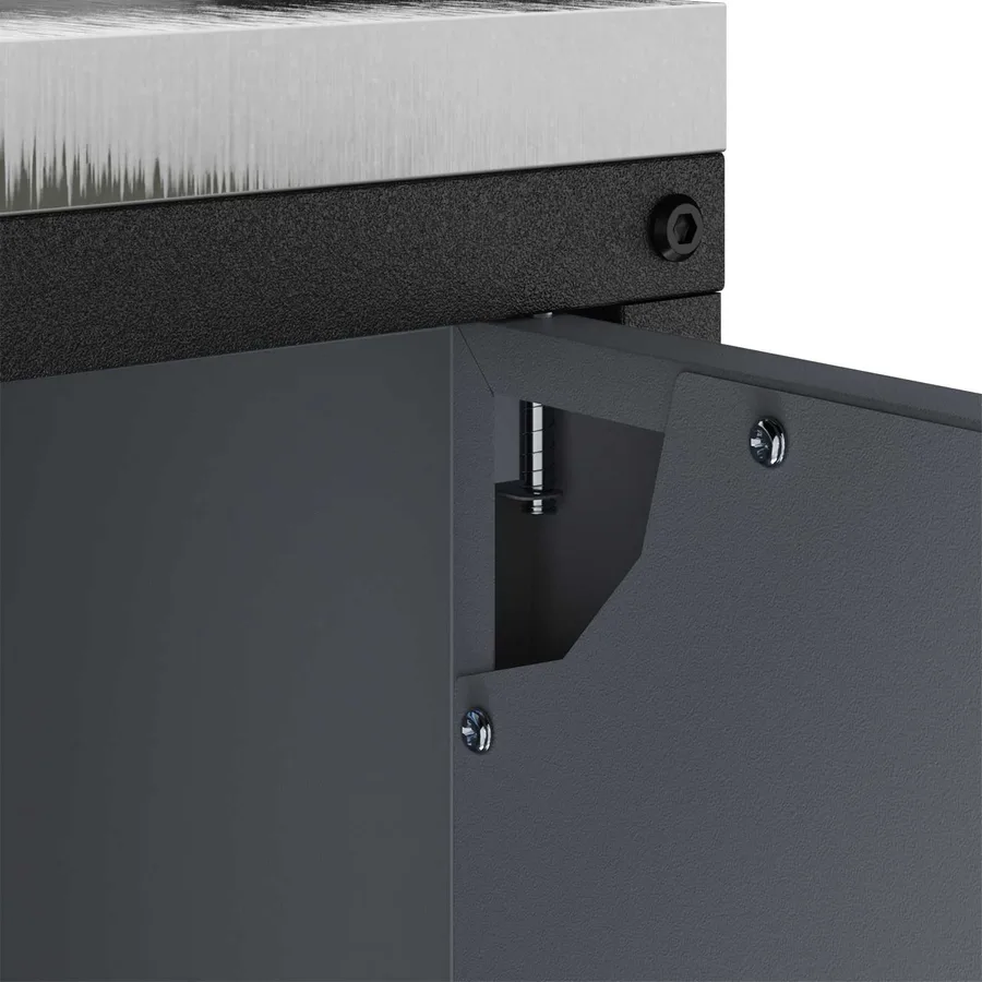 Rangement de cuisine HATTEM Anthracite 90 x 50 x 92 cm Acier - 8