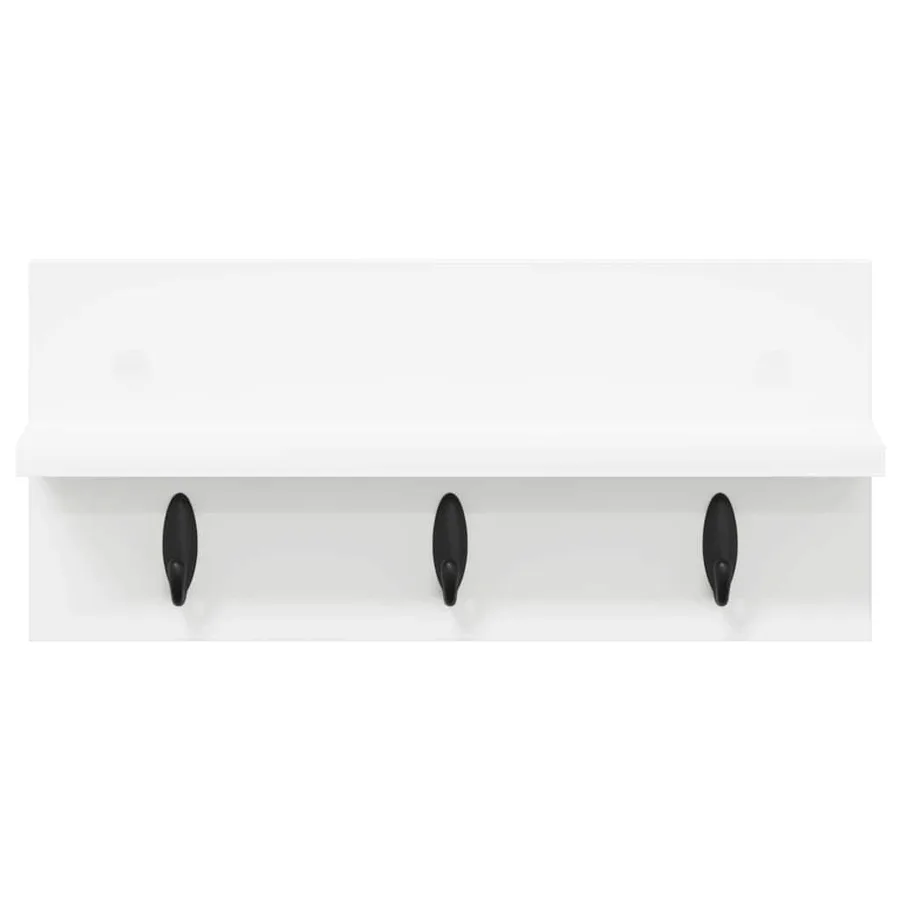 Porte-manteau mural Blanc 40 x 10,5 x 18 cm Bois d'ingénierie - 5