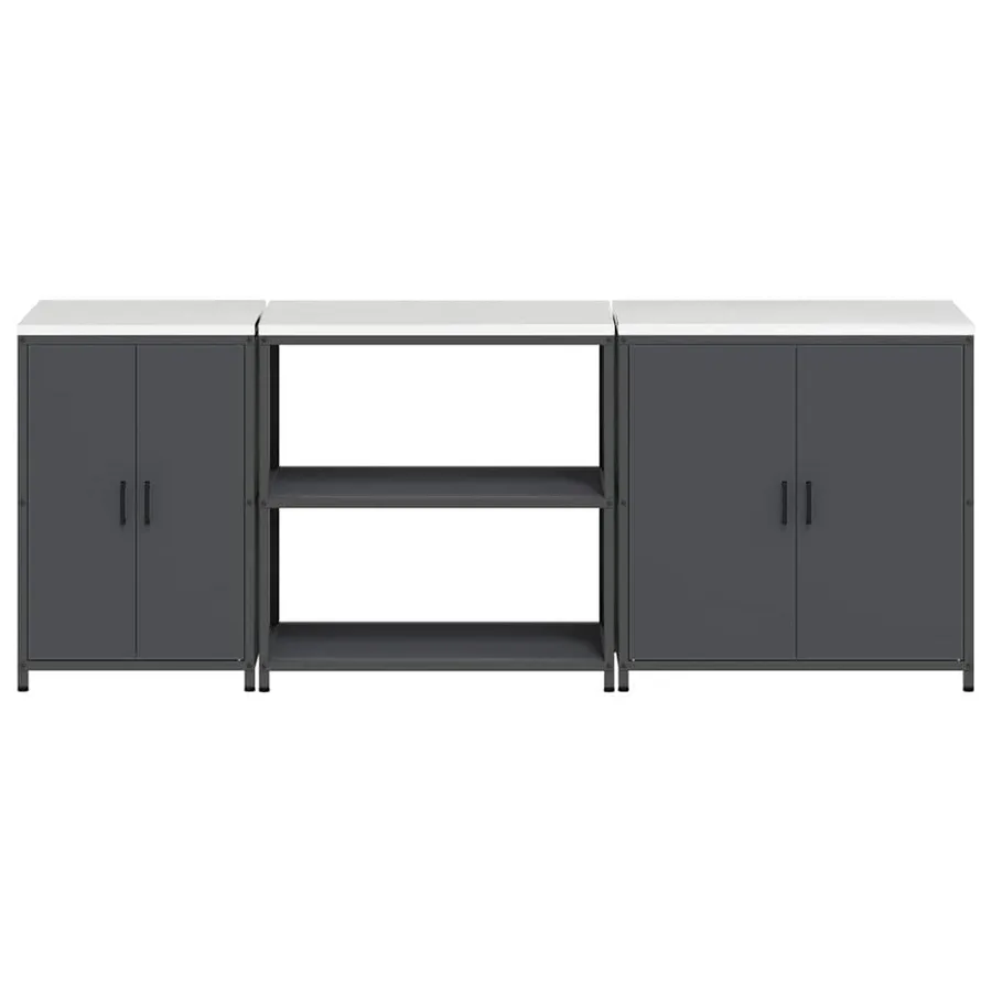 Ensemble de rangement cuisine HATTEM 3 pcs Anthracite - 8