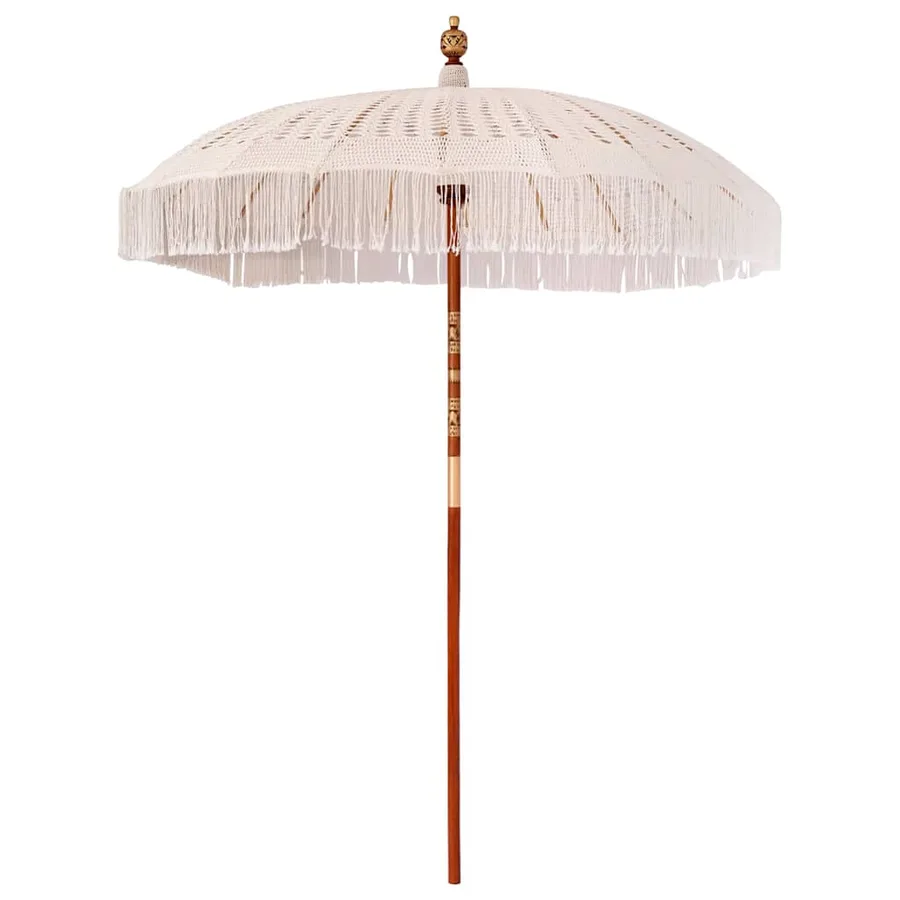 Parasol Macramé Crème 190 x 190 x 260 cm - 2