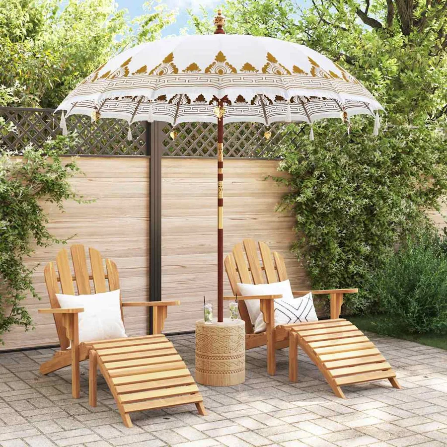 Parasol balinais Crème 215 x 215 x 260 cm - 3