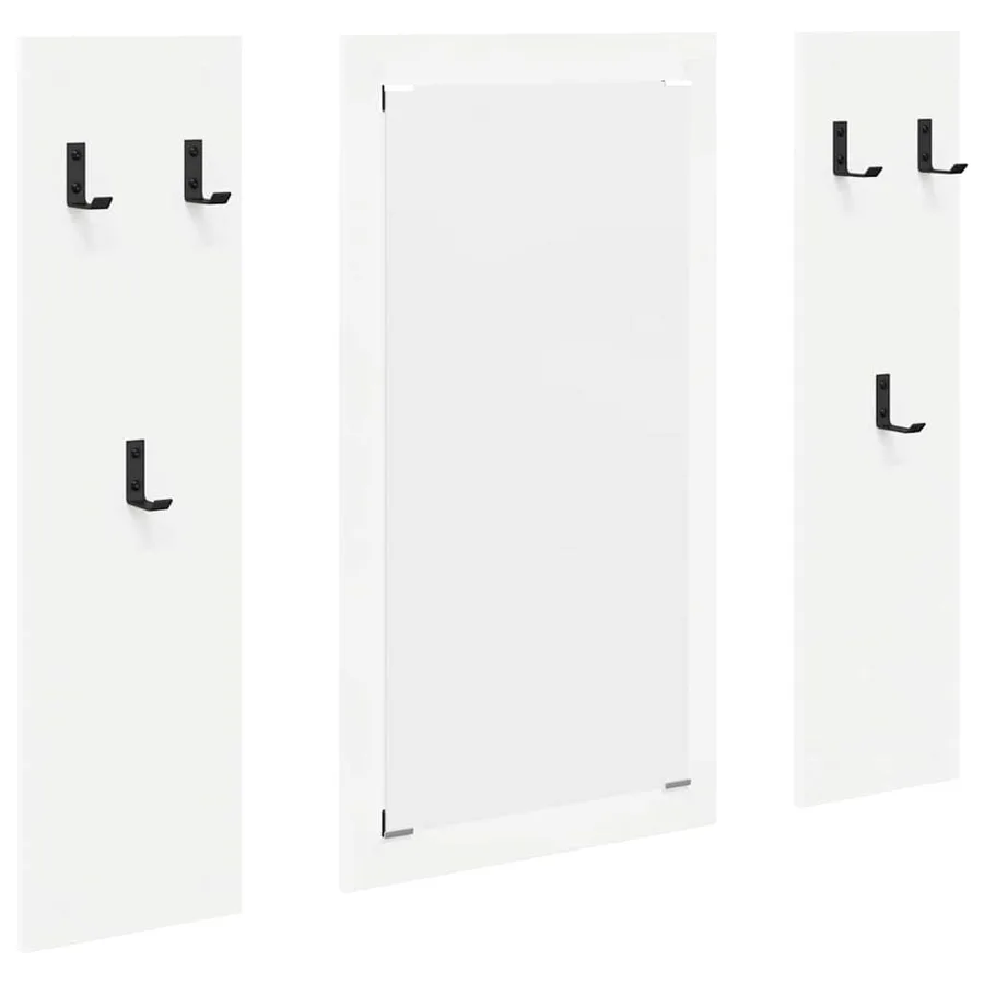 Porte-manteau mural Blanc 96 x 1,5 x 90 cm Bois d'ingénierie - 2