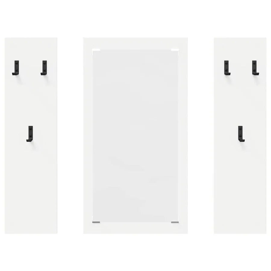 Porte-manteau mural Blanc 96 x 1,5 x 90 cm Bois d'ingénierie - 5