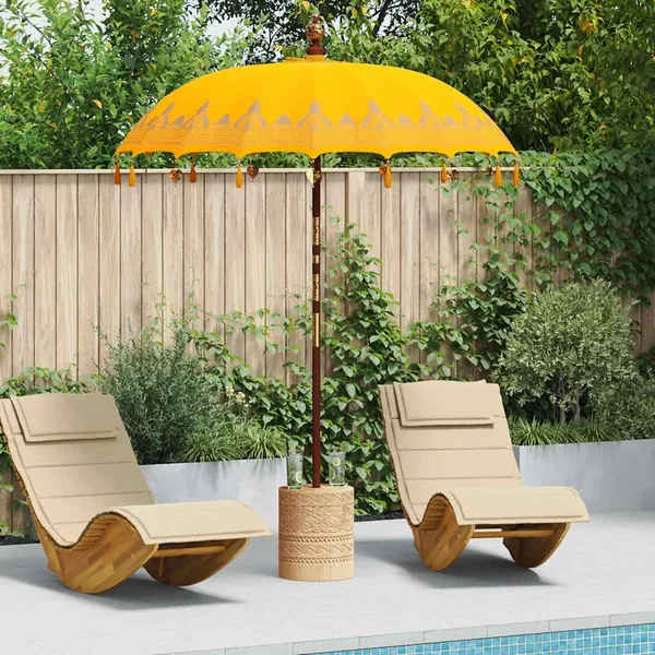Parasol balinais Jaune 185 x 185 x 260 cm