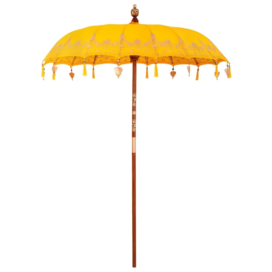 Parasol balinais Jaune 185 x 185 x 260 cm - 2