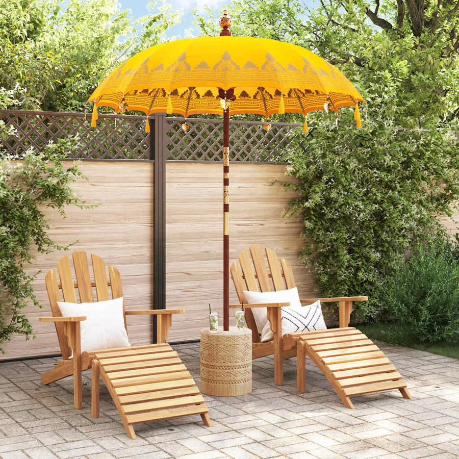 Parasol balinais Jaune 185 x 185 x 260 cm - 3