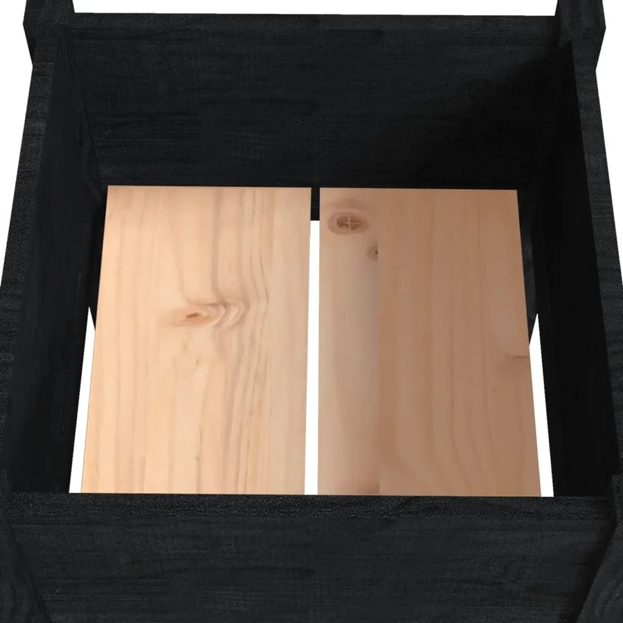Jardinières 2 pcs Noir 50x50x70 cm Bois de pin massif - 6