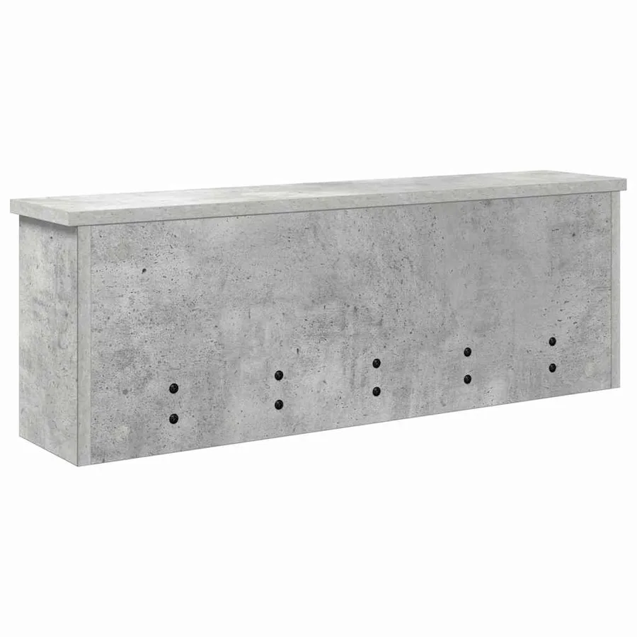 Porte-manteau mural avec étagère Gris béton 75 x 16 x 26 cm - 7