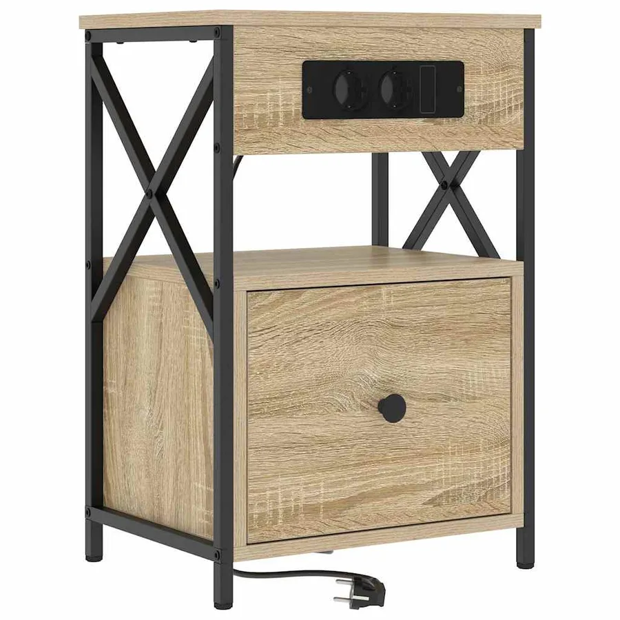 Cabinet de chevet 2 pcs Chêne Sonoma 40 x 31 x 60 cm - 5