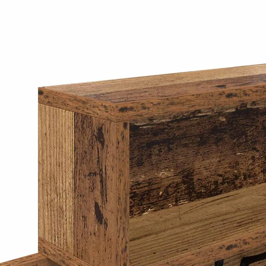 Porte-manteau mural avec étagère Bois ancien 100 x 12 x 43,5 cm - 9