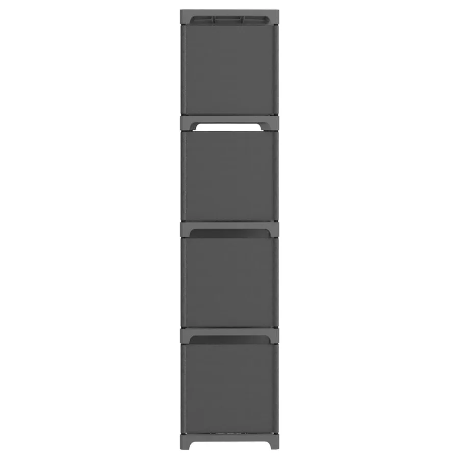 Étagère d'affichage 12 cubes Gris 103x30x141 cm Tissu - 3