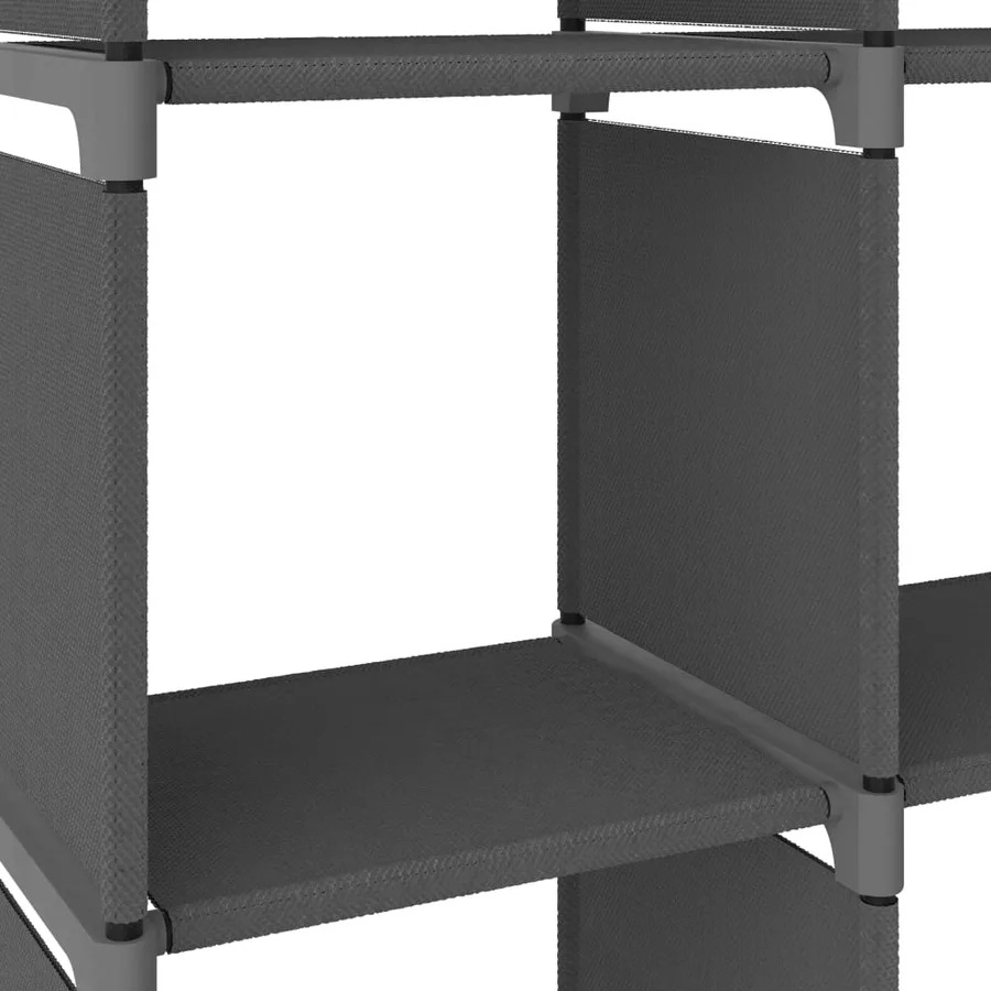 Étagère d'affichage 12 cubes Gris 103x30x141 cm Tissu - 6