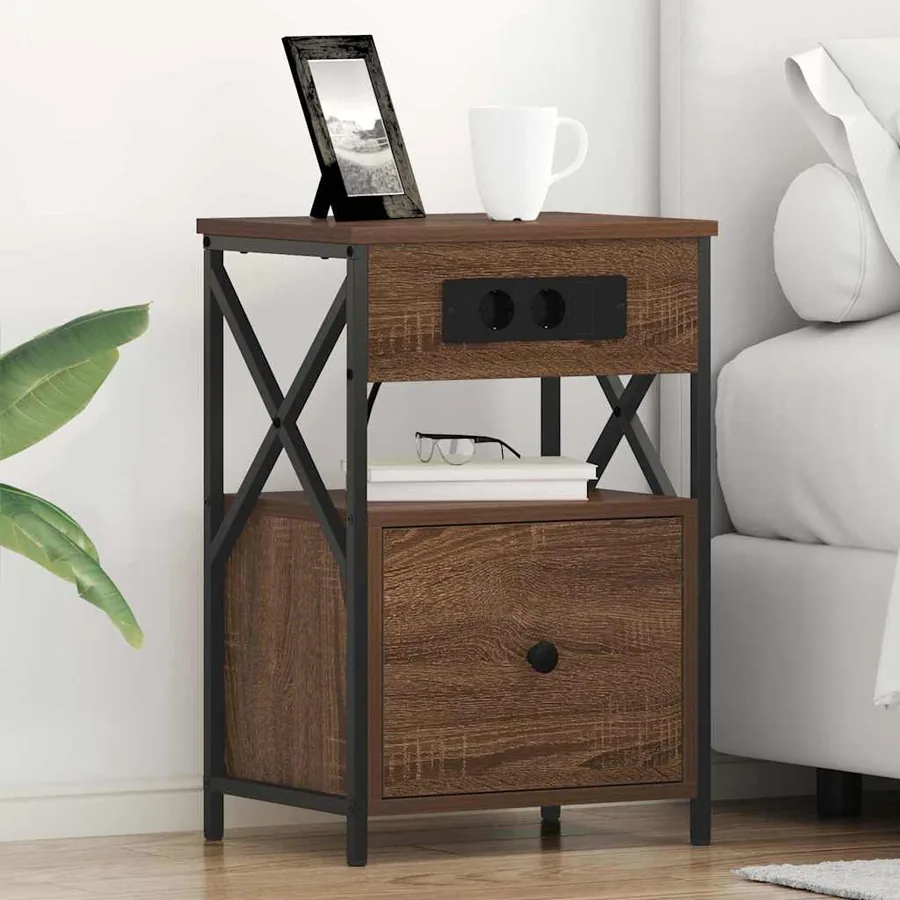 Cabinet de chevet Chêne brun 40 x 31 x 60 cm Bois d'ingénierie