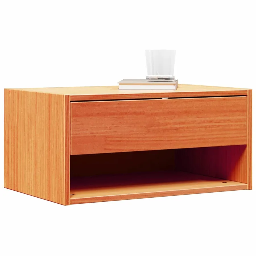 Table de chevet Brun cire 50 x 32,5 x 24 cm Bois massif en pin - 3
