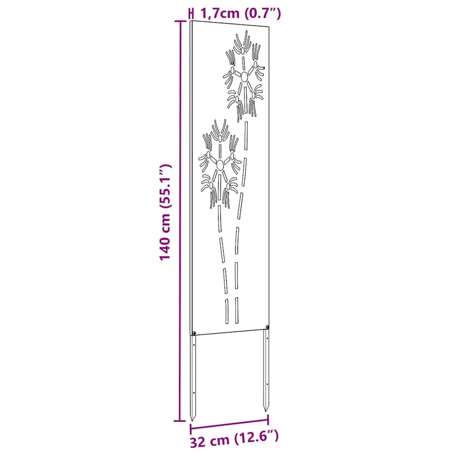 Écran de confidentialité de jardin Fretwork Blanc 32 x 140 cm - 14