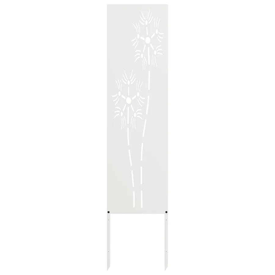 Écran de confidentialité de jardin Fretwork Blanc 32 x 140 cm - 2