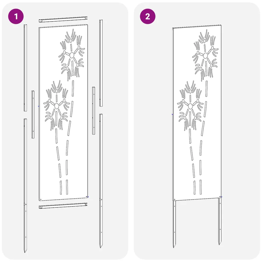 Écran de confidentialité de jardin Fretwork Blanc 32 x 140 cm - 8