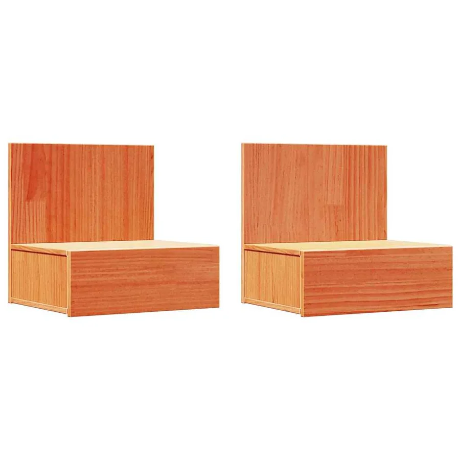 Table de chevet avec tiroir 2 pcs Brun cire 42 x 32,5 x 40 cm - 2