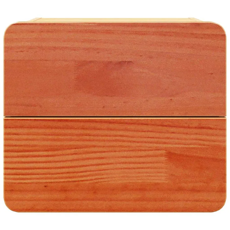 Table de chevet Brun cire 39 x 34 x 33 cm Bois de pin massif - 6