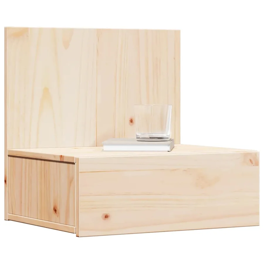 Table de chevet Marron 42 x 32,5 x 40 cm Bois massif en pin - 3