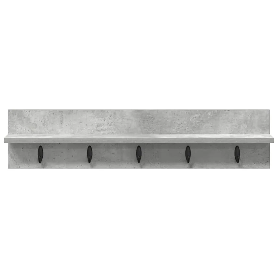 Porte-manteau mural Montage mural Gris béton 80 x 10,5 x 18 cm - 5