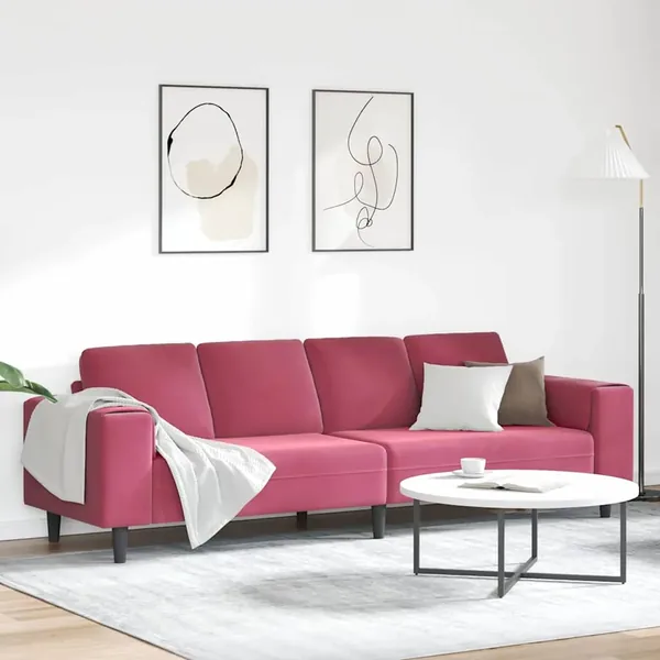 Canapé de salon Bordeaux 250 x 77 x 76 cm