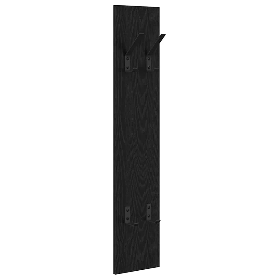 Porte-manteau mural Montage mural Chêne noir 20 x 1,5 x 100 cm - 2