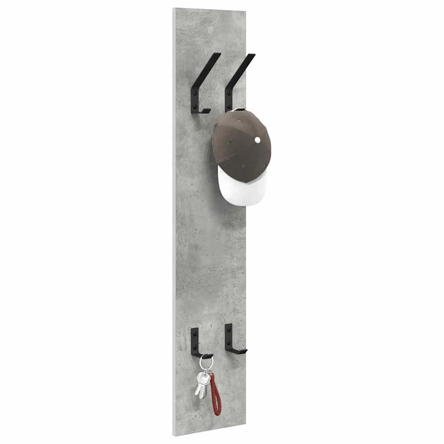 Porte-manteau mural Montage mural Gris béton 20 x 1,5 x 100 cm - 3