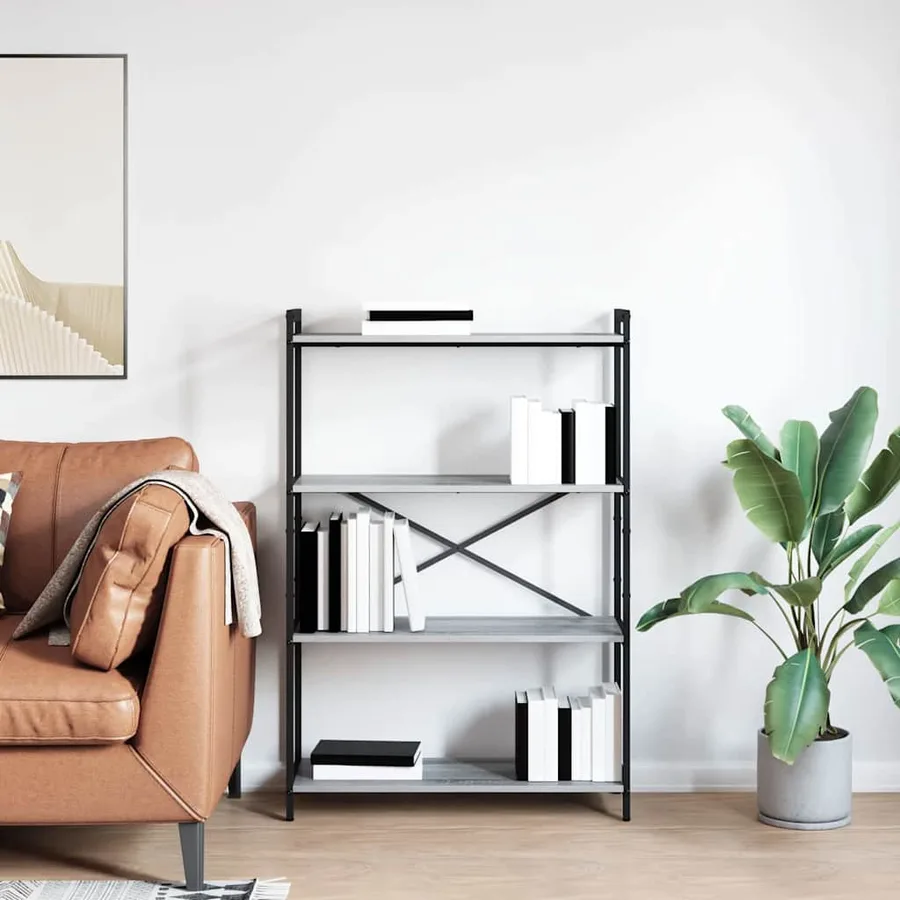 Étagère Sonoma gris 80 x 30 x 120 cm Bois d'ingénierie - 4