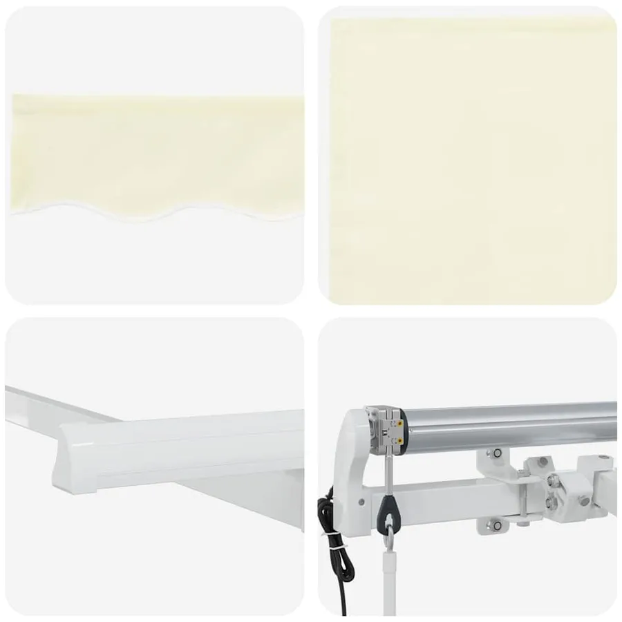 Auvent Rétractable Crème 300 x 200 cm Polyester et Aluminium - 8