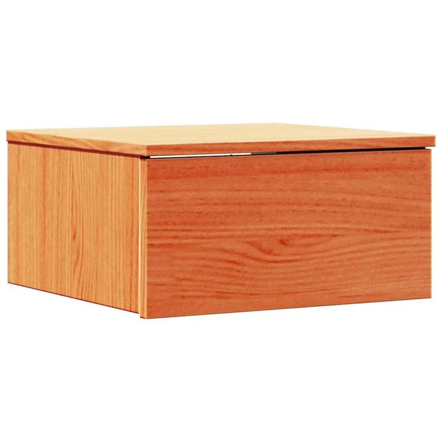 Table de chevet Brun cire 37 x 35 x 18,5 cm Bois massif en pin - 2