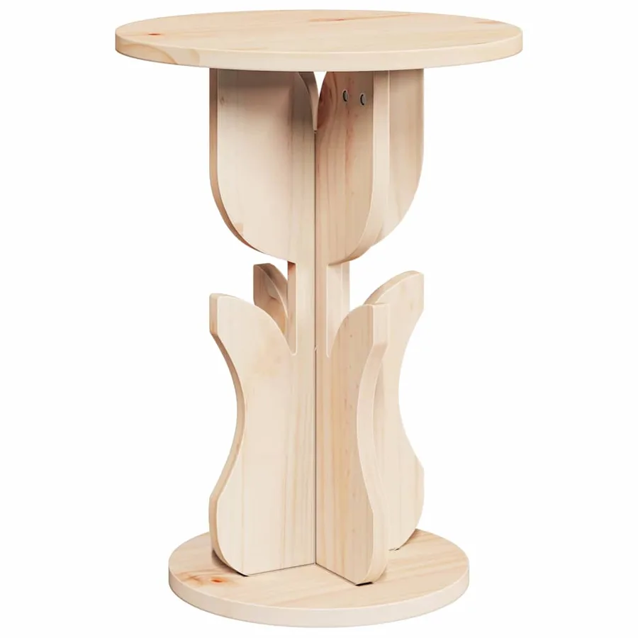 Table basse Naturel 39,5 x 39,5 x 53,5 cm Bois massif en pin - 2