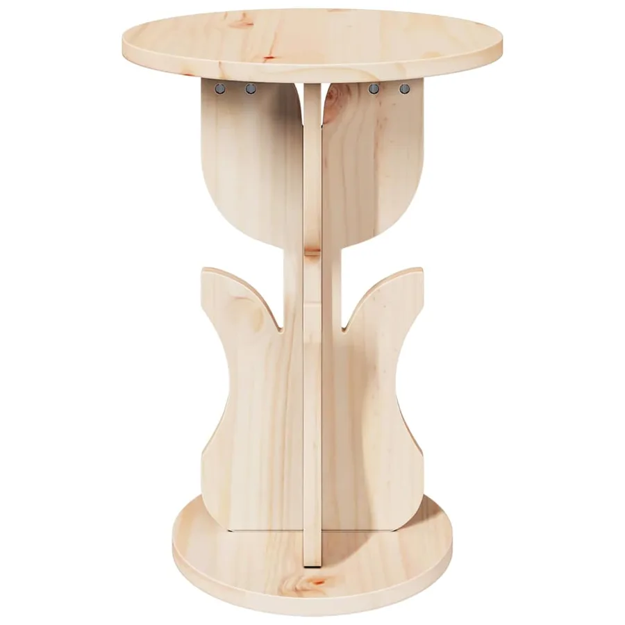 Table basse Naturel 39,5 x 39,5 x 53,5 cm Bois massif en pin - 6