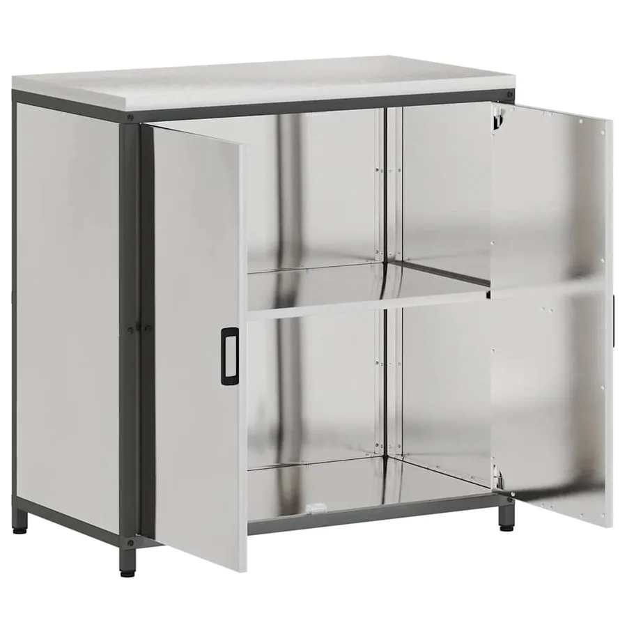 Rangement de cuisine HATTEM Argenté 90 x 50 x 92 cm Acier - 6