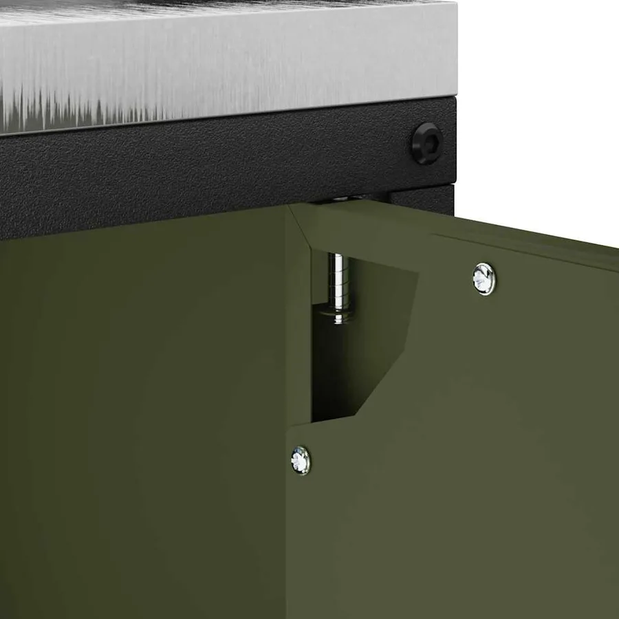 Rangement de cuisine HATTEM Vert olive 60 x 50 x 92 cm Acier - 10