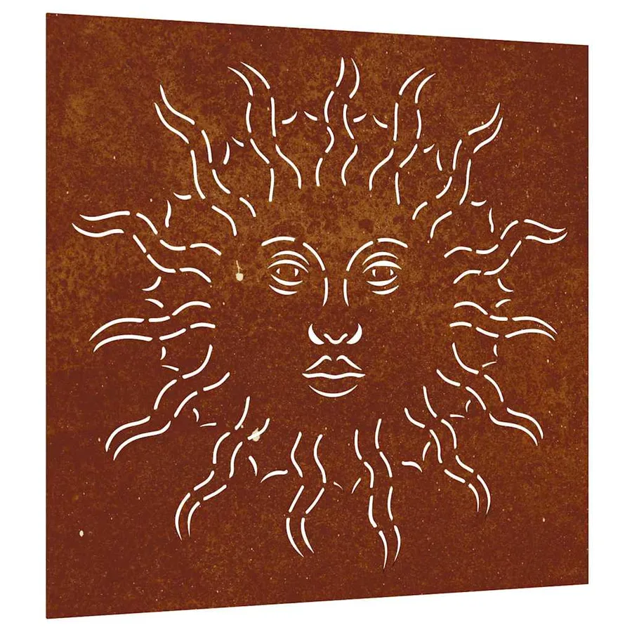 Décoration murale jardin 55x55 cm acier corten design du soleil - 2