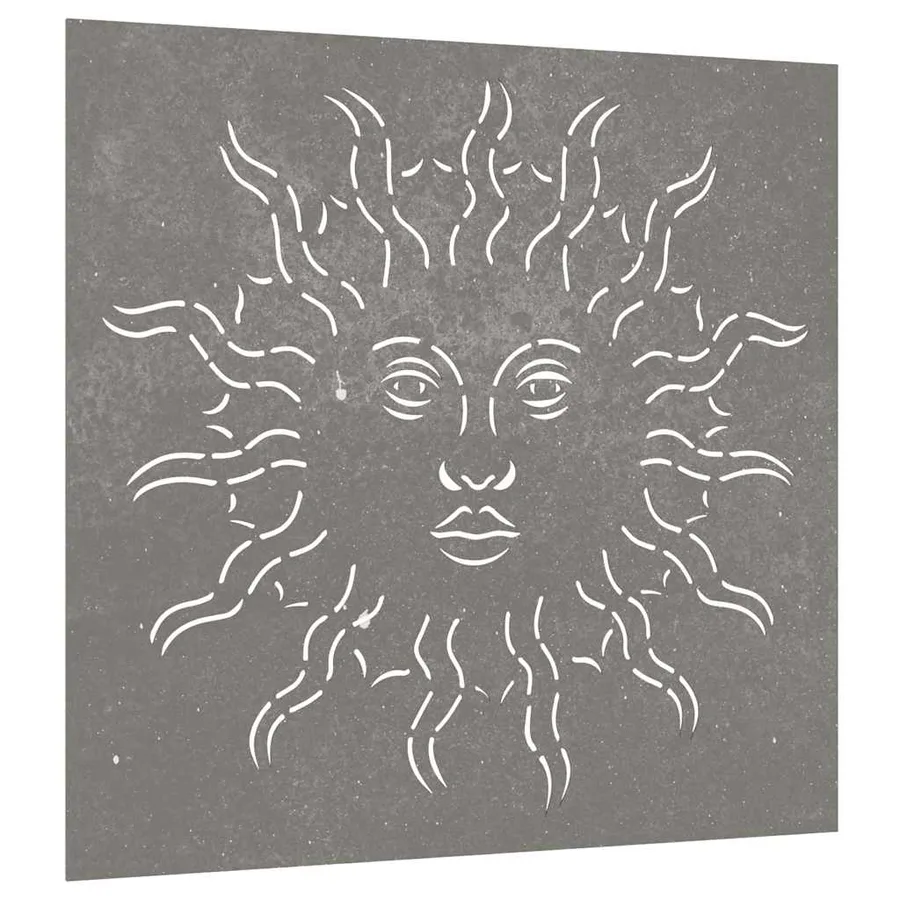 Décoration murale jardin 55x55 cm acier corten design du soleil - 3