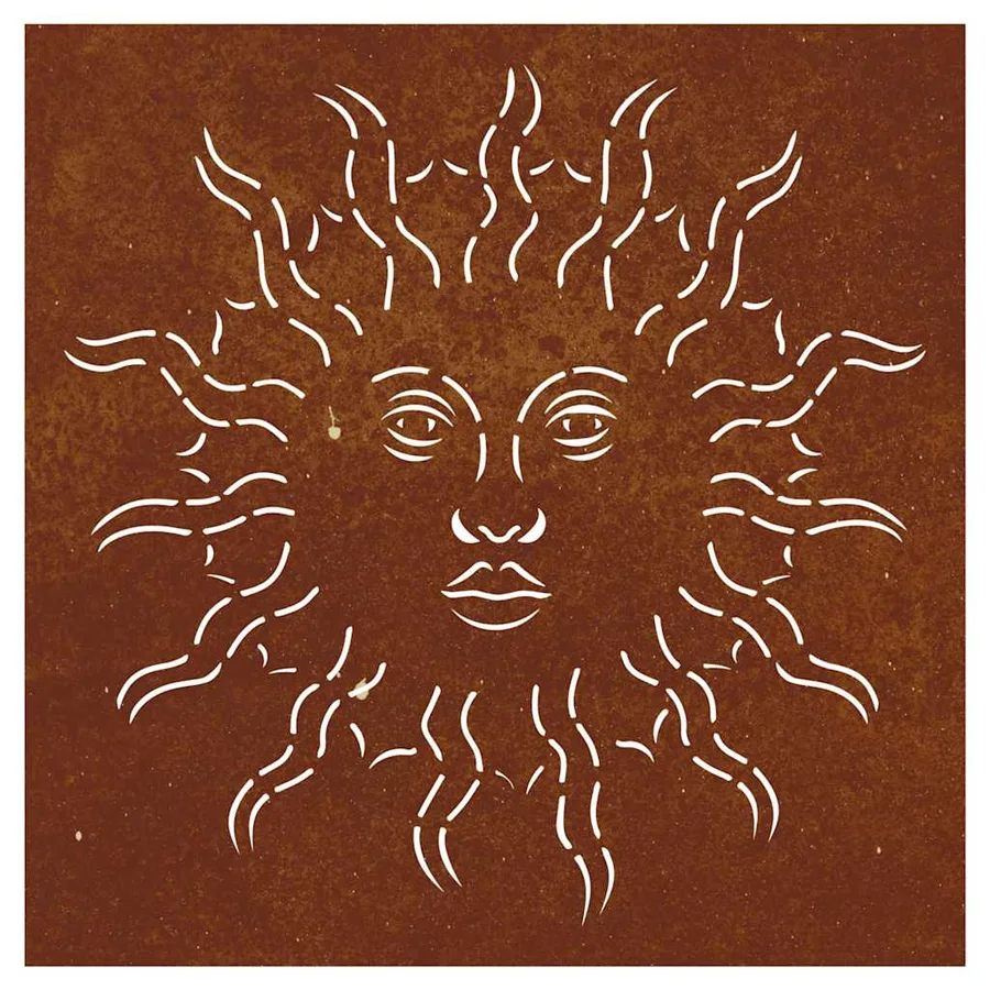 Décoration murale jardin 55x55 cm acier corten design du soleil - 5