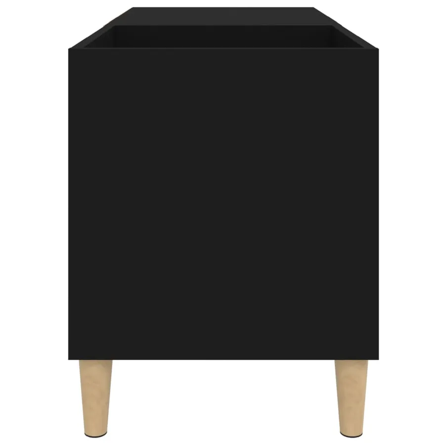 Armoire à disques noir 84,5x38x48 cm bois d'ingénierie - 6