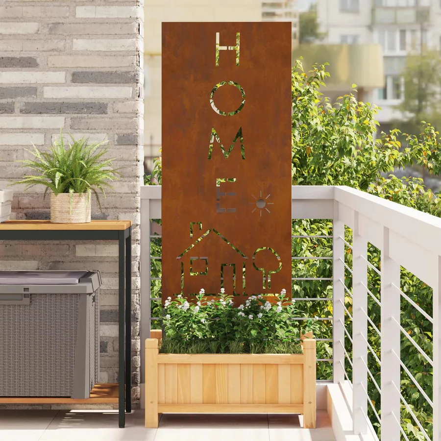 Écran de confidentialité de jardin Fretwork Rouillé 50 x 140 cm