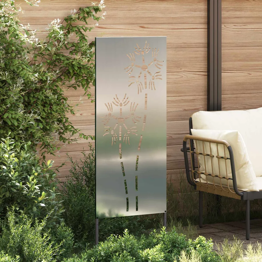 Écran de confidentialité de jardin Fretwork Argenté 50 x 140 cm - 3