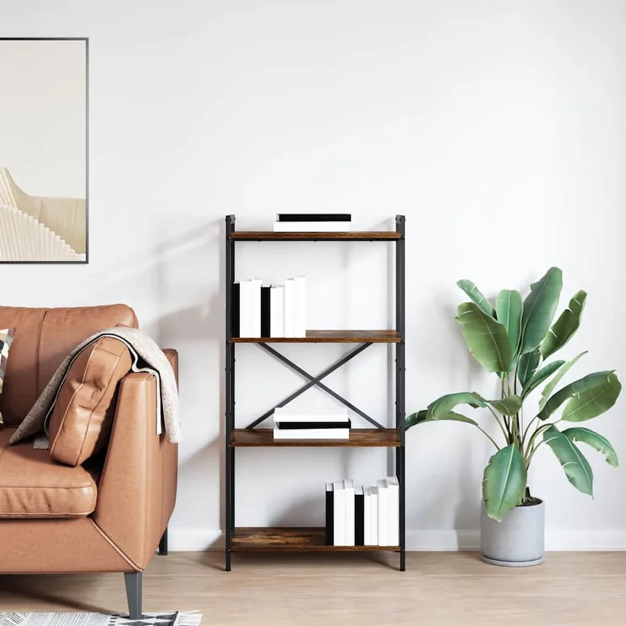 Étagère Chêne fumé 60 x 30 x 120 cm Bois d'ingénierie - 4