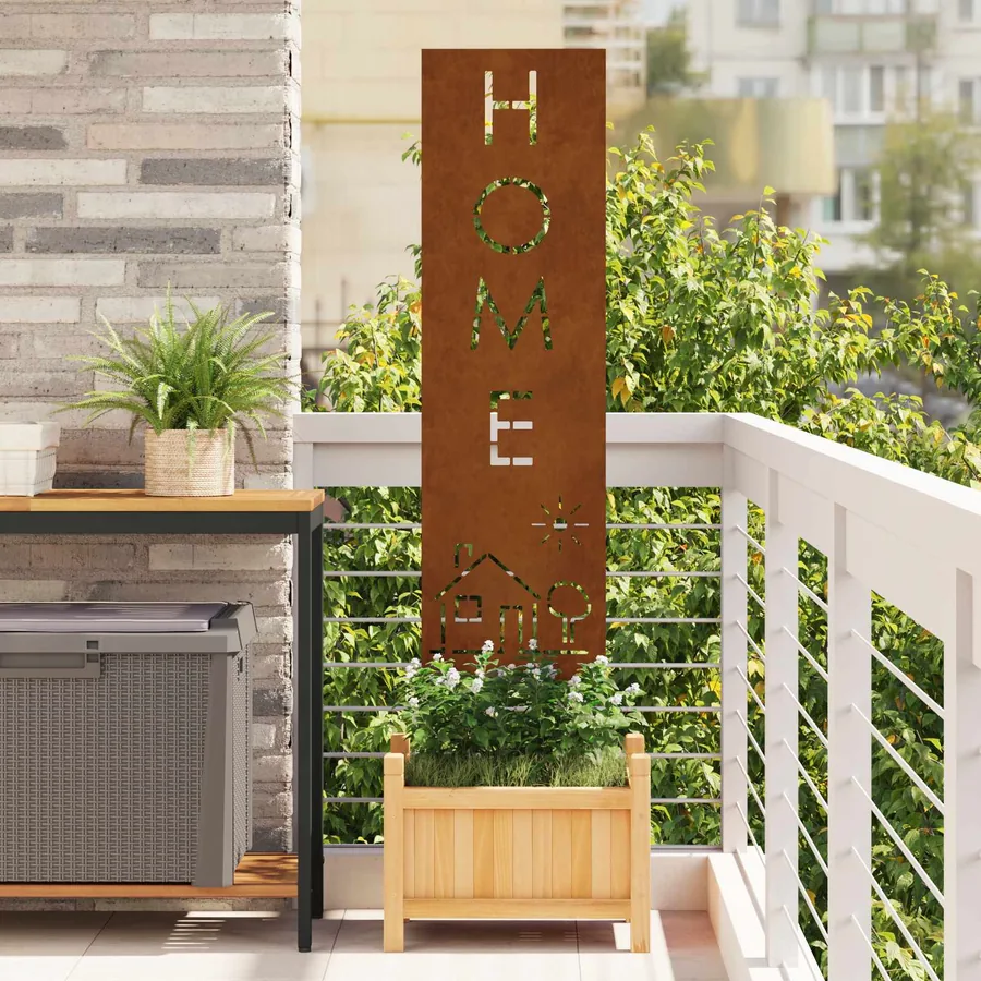 Écran de confidentialité de jardin Fretwork Rouillé 32 x 140 cm