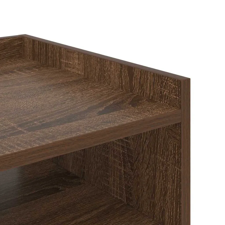 Cabinet de chevet avec étagère 2 pcs Chêne brun 40 x 40 x 61 cm - 8