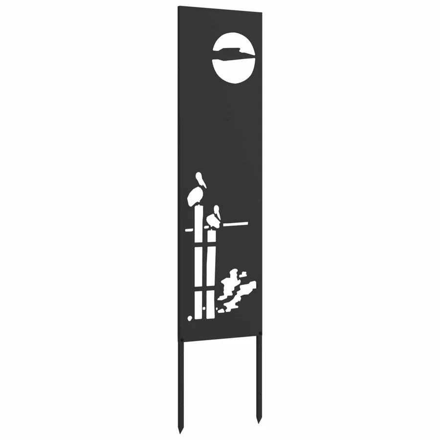 Écran de confidentialité de jardin Fretwork Noir 32 x 140 cm - 4