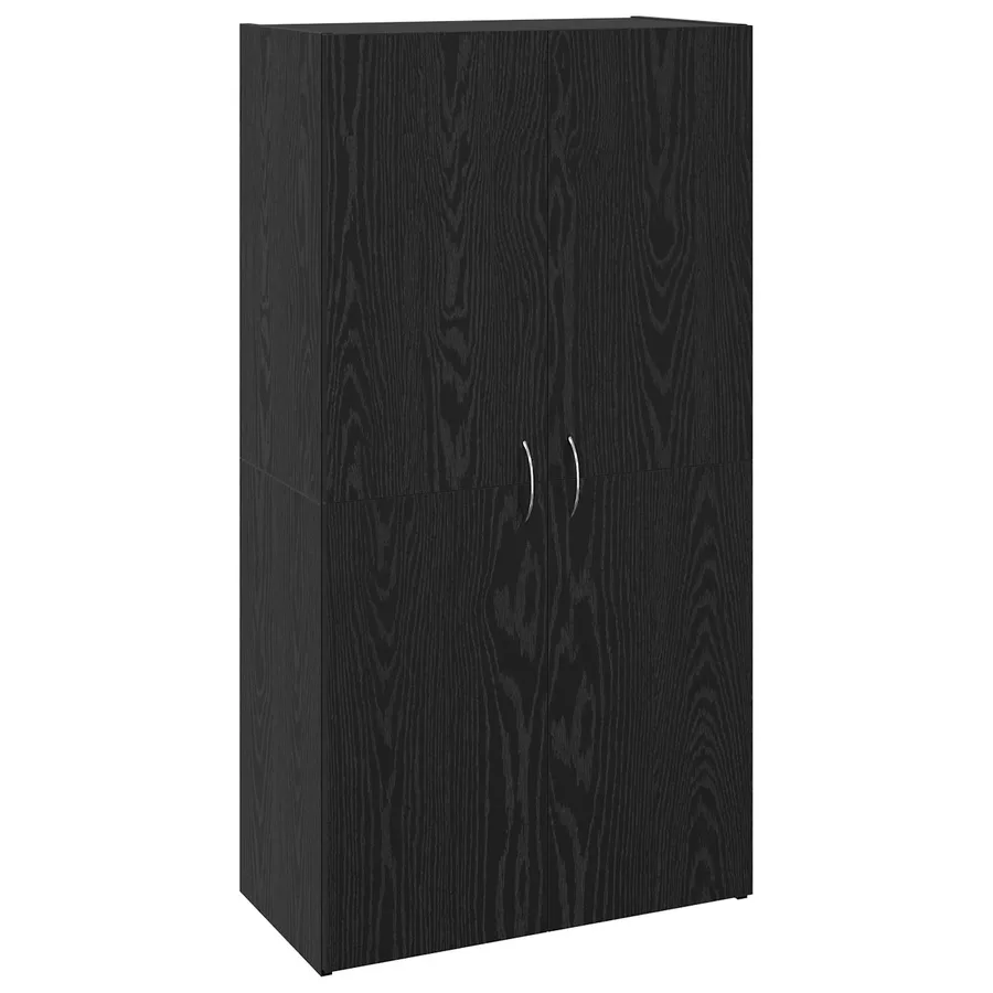 Cabinet de Bureau Chêne noir 60 x 32 x 115 cm Bois d'ingénierie - 2