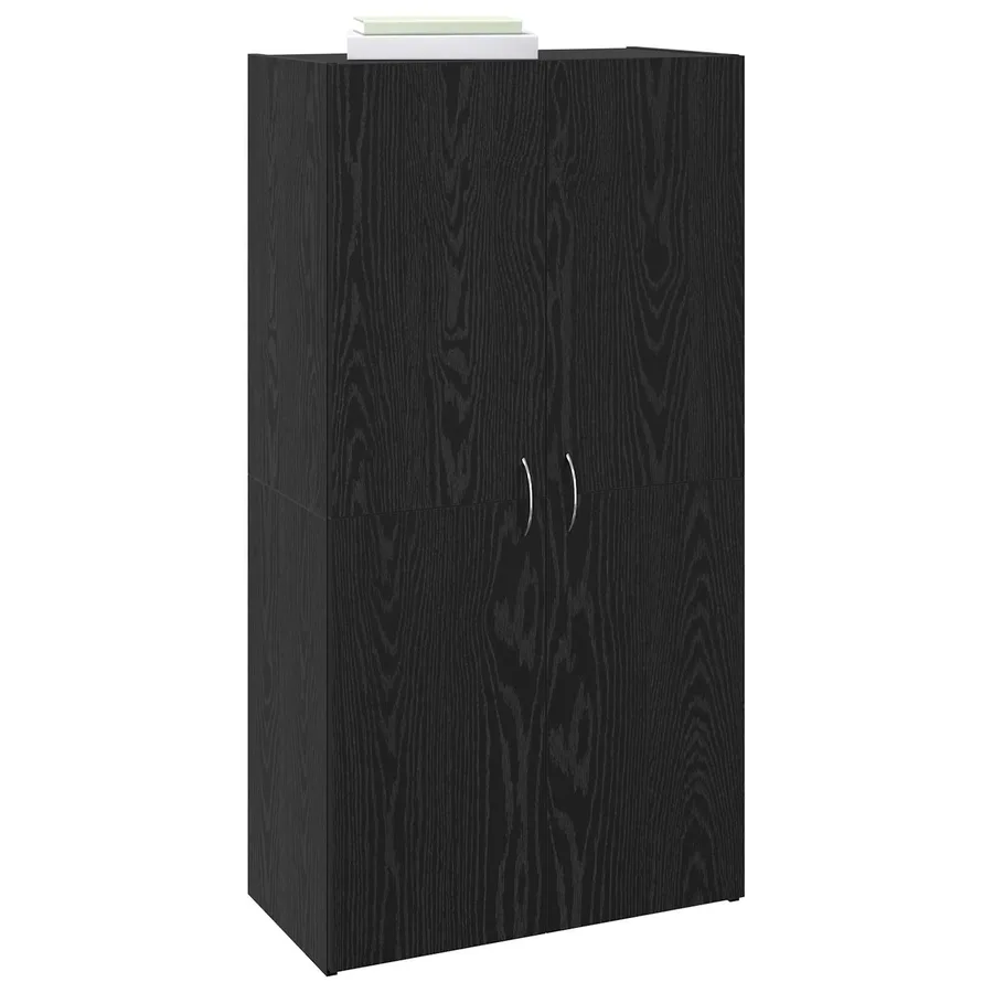 Cabinet de Bureau Chêne noir 60 x 32 x 115 cm Bois d'ingénierie - 3